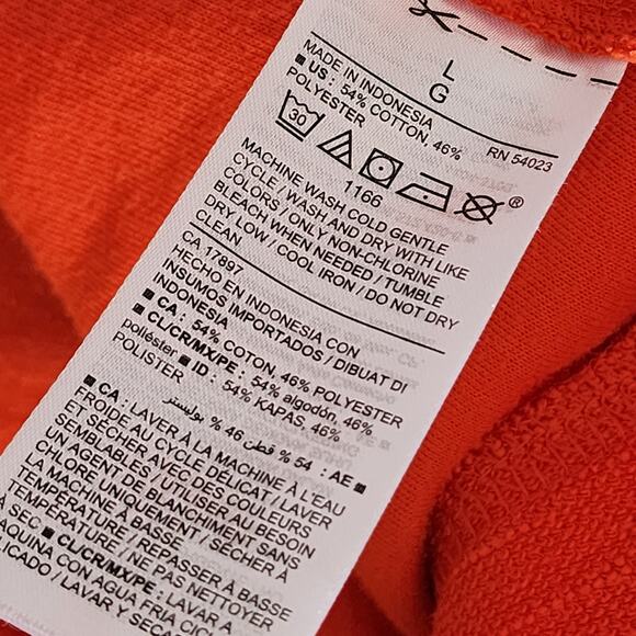 Old Navy Orange Large Zip Up Hoodie - Picture 4 of 4